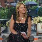 Jenna’s black floral tie strap dress on Today