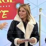 Jenna’s black shearling leather jacket on Today