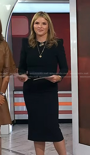 Jenna’s black long sleeve sheath dress on Today