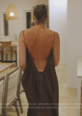 Jenna's brown maxi dress on The Real Housewives of New York City