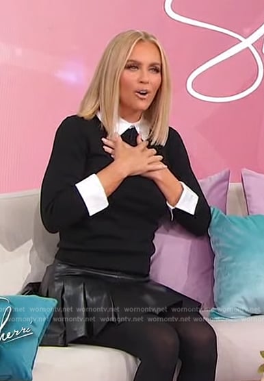 Jenny McCarthy's contrast sweater and skirt on Sherri