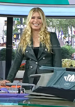Jill's green leather blazer on Today