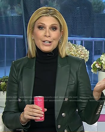 Jill's green leather blazer on Today