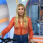 jill’s orange lace shirt on Today