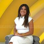 Joelle Garguilo’s white short sleeve midi dress on Today