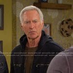 John’s black hooded zip jacket on Days of our Lives