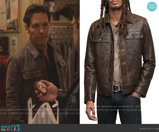 John Varvatos Saul Trucker Jacket worn by Paul Rudd (Paul Rudd) on Only Murders in the Building