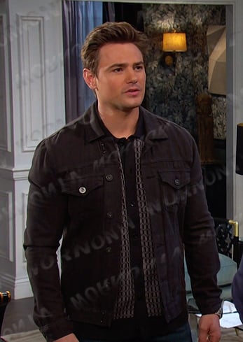 Johnny's black denim jacket on Days of our Lives