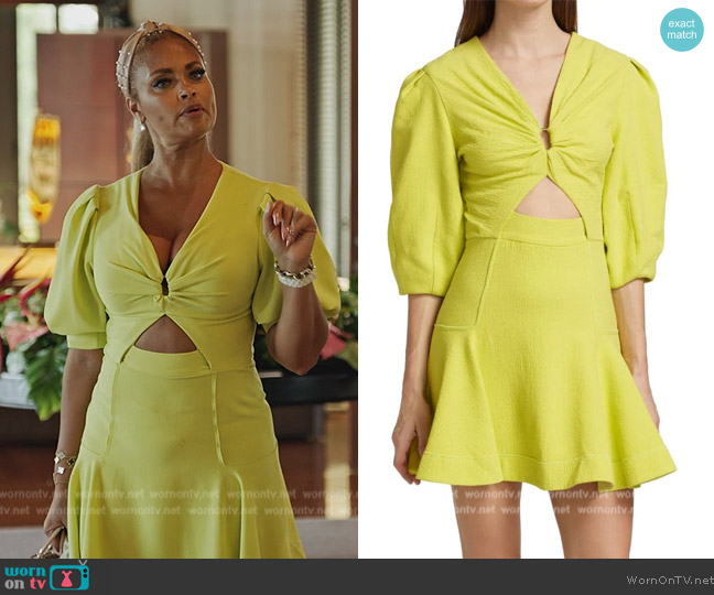 WornOnTV: Gizelle’s lime twist front mini dress on The Real Housewives ...