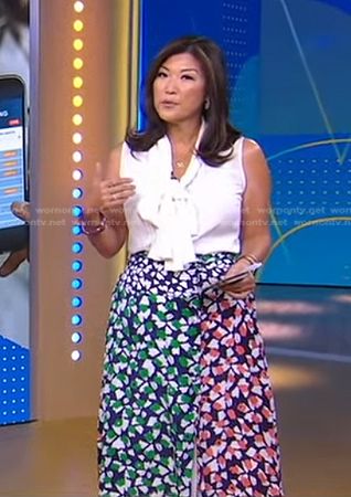 Juju's floral print midi skirt on Good Morning America