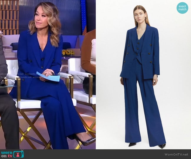WornOnTV: Eva’s blue pant suit on Good Morning America | Eva Pilgrim ...