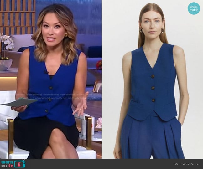 WornOnTV: Eva’s blue vest on Good Morning America | Eva Pilgrim ...