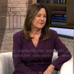 Karen Pence’s purple blazer dress on CBS Mornings