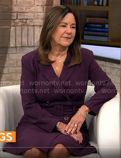 Karen Pence's purple blazer dress on CBS Mornings