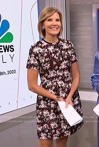 WornOnTV: Kate’s floral print mini dress on NBC News Daily | Kate Snow ...