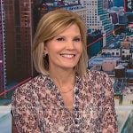 Kate Snow’s floral sheer blouse on NBC News Daily