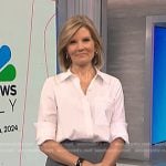 Kate’s grey pleated wrap skirt on NBC News Daily