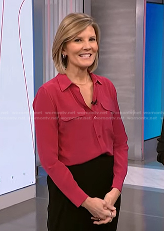 Kate's pink button down shirt on NBC News Daily