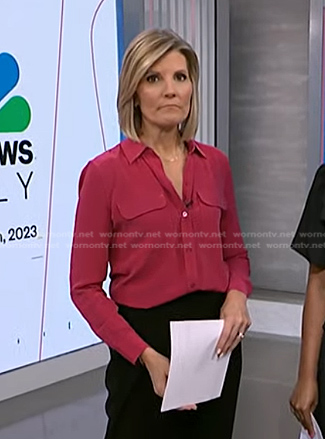 Kate’s pink button down shirt on NBC News Daily