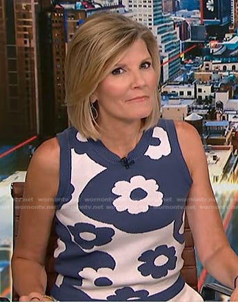 Kate's blue and white floral vest on NBC News Daily