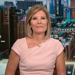 Kate Snow’s pink asymmetric neckline dress on NBC News Daily