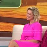 Katherine Heigl’s pink belted asymmetric dress on Today