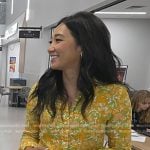 Kathy Park’s yellow floral lemon print shirt on Today