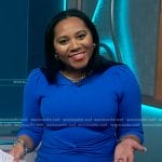 Kay Angrum’s blue twist-waist dress on NBC News Daily