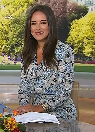 Kaylee's blue floral print dress on Today