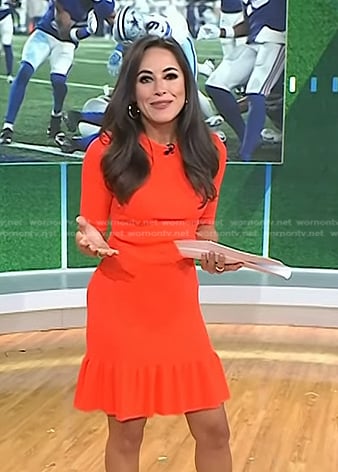 Kaylee’s red ruffle hem dress on Today