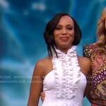 Kerry Washington’s white ruffled halter neck dress on Good Morning America