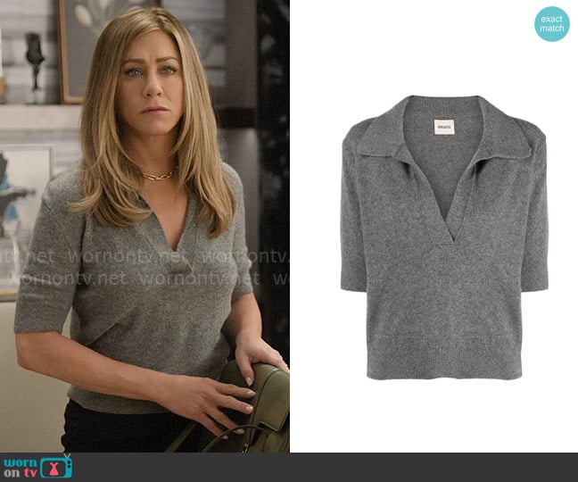 Khaite Shrunken Jo Sweater worn by Alex Levy (Jennifer Aniston) on The Morning Show