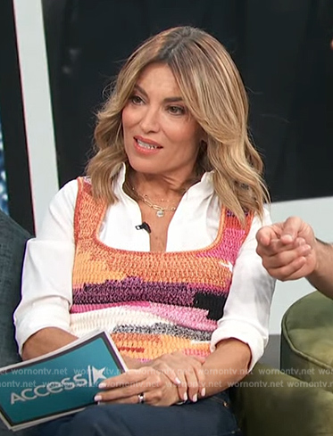 Kit’s multi-colored knit tank on Access Hollywood