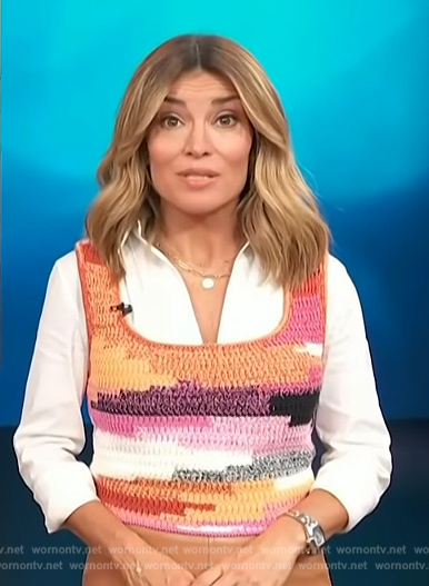 Kit’s multi-colored knit tank on Access Hollywood