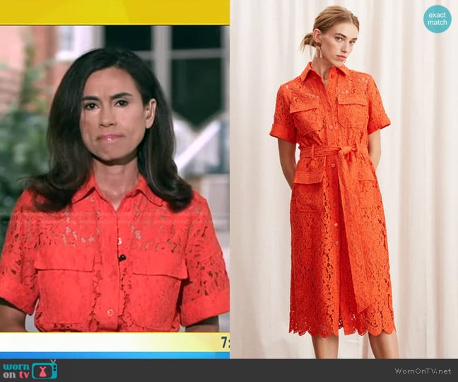 Kitri Rowena Lace Shirt Dress worn by Lama Hasan on Good Morning America