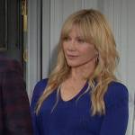 Kristen’s blue ribbed knit dress on Days of our Lives