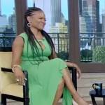 LaChanze’s green sleeveless dress on Live with Kelly and Mark