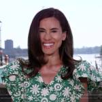 Lama Hasan’s green floral ruffle dress on Good Morning America