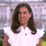 Lama Hasan’s white eyelet ruffle dress on Good Morning America