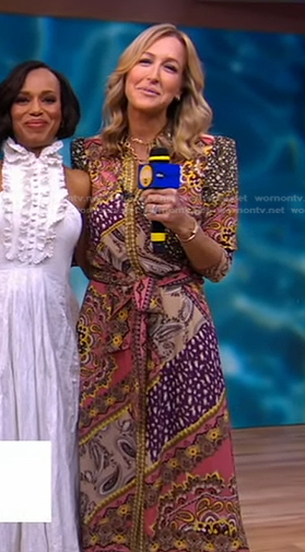 Lara’s paisley print shirtdress on Good Morning America