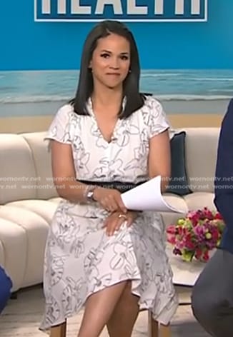 Laura Jarrett's white floral dress on Today