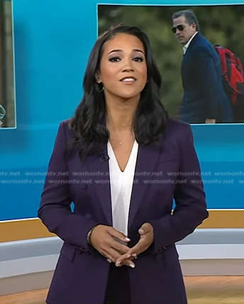 Laura's purple double breasted blazer on Today