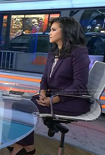 Laura's purple double breasted blazer on Today