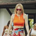 Leah’s marble print cutout skirt on The Real Housewives Ultimate Girls Trip