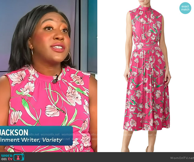 Leota Wild Tulip Mindy Dress worn by Angelique Jackson on Access Hollywood