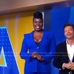 Leslie Jones’s blue pant suit on Good Morning America