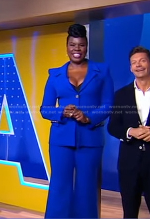 Leslie Jones’s blue pant suit on Good Morning America