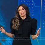 Leslie Lopez’s black tie neck jumpsuit on Good Morning America