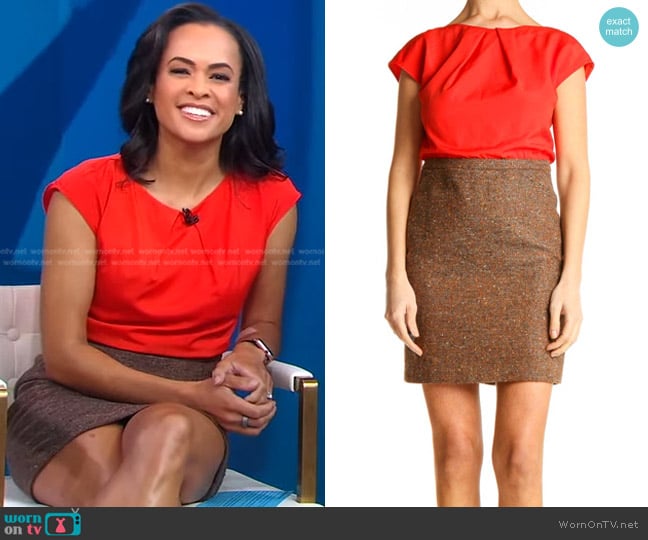 Loft Mixed Media Dress worn by Linsey Davis on Good Morning America