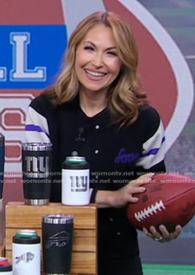 Lori’s black varsity jacket on Good Morning America